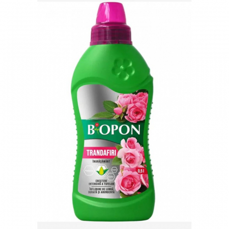 Ingrasaminte plante - FLORI - Biopon ingrasamant pentru trandafiri 0,5 L