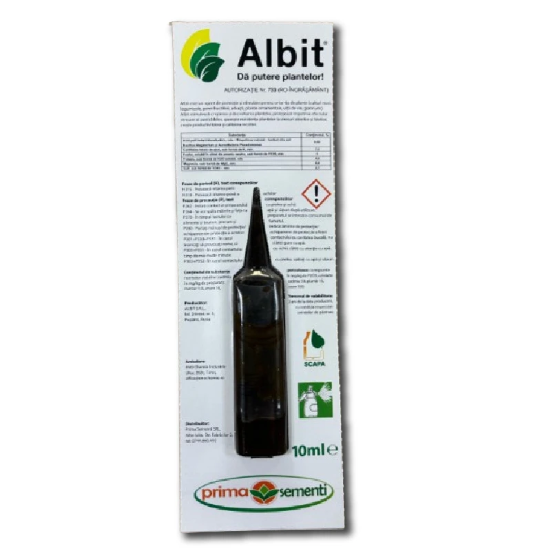 Ingrasaminte plante - Biostimulator Albit Prima Sementi, 10 ml, Putere si Protectie Antistres pentru Plante