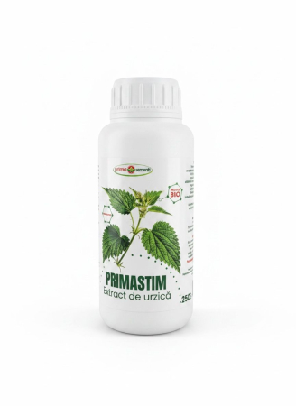 Ingrasaminte plante - Biostimulator Natural Primastim Extract de Urzica 250ml, Fortifiant si Insecticid Ecologic pentru Solarii si Gradini
