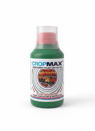 Ingrasaminte plante - Biostimulator Organic Cropmax 100ml, Fertilizant Foliar Natural, Ingrasamant cu Aminoacizi pentru Legume si Flori