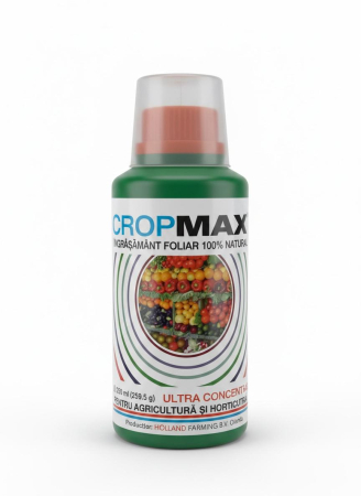 Ingrasaminte plante - Biostimulator Organic Cropmax 250ml, Fertilizant Foliar Concentrat pentru Legume, Zmeura si Capsuni