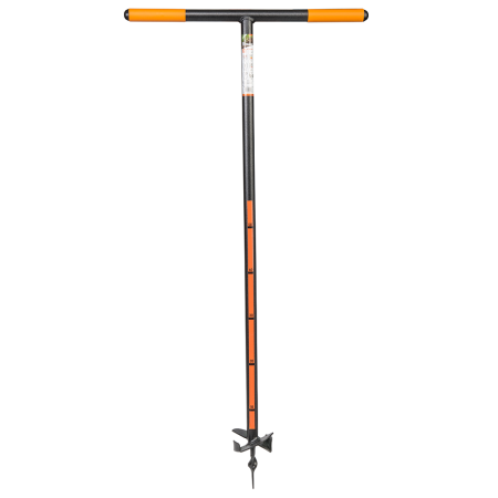 Accesorii agricole - Burghiu Manual pentru Pamant 10cm Foreza Gradina din Otel Borat Finlandez Rezistent (106x51cm)