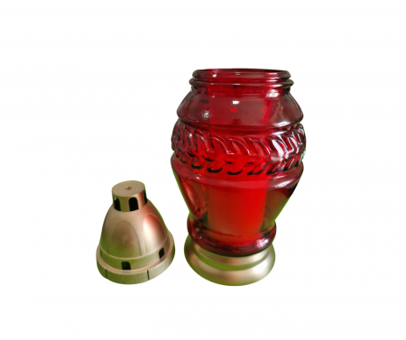Candele Sticla (cod: 5370) - Rosu [1]