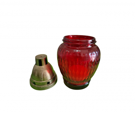 Candele Sticla (cod: 5369) - Rosu [1]