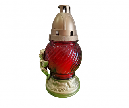 Candele Sticla cu Ingeras (cod: 5374) - Rosu [1]