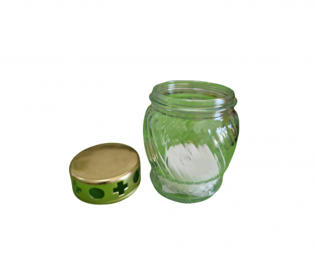 Candele Sticla (cod: 5371) - Alb/transparent [3]