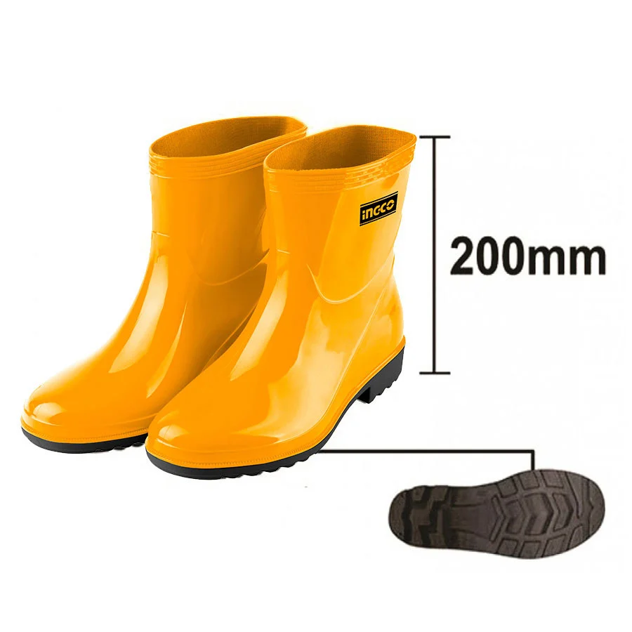 Echipament protectie gradina - Cizme de cauciuc scurte Ingco. Marimea 43