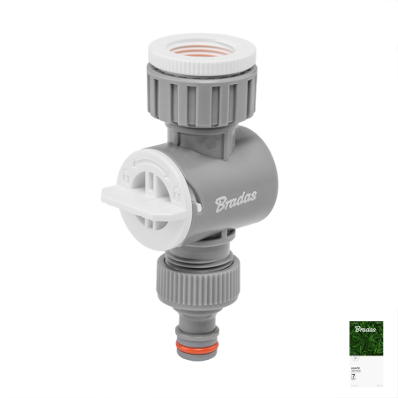 Accesorii irigat - Conector Robinet 1 - 3/4 cu Supapa si Filtru de Impuritati Bradas, Filet Interior