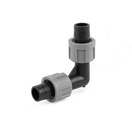 Accesorii irigat - Cot Banda Picurare 16mm Bradas, Conector Unghi 90 Grade Fiting Banda Irigatii Sere si Solarii