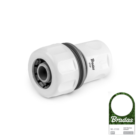 Accesorii irigat - Cuplaj Rapid Furtun 3/4 cu Stop, Mufa Rapida AquaStop Bradas pentru Irigatii Heavy-Duty