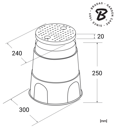 Cutie de Supape Rotunda Diametru 30cm, Camin de Vizitare Electrovalve si Robineți pentru Gazon [3]