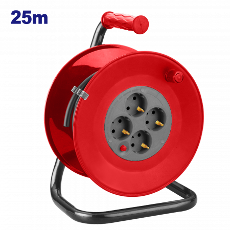 Diverse - Derulator cablu cu 4 prize, 25m