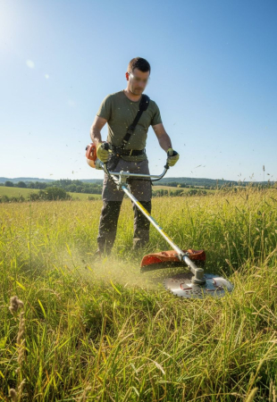 Disc Hibrid pentru Motocoasa cu Widia si 3 Cutite Integrate 40T, Panza Profesionala pentru Defrisare si Tocare [3]