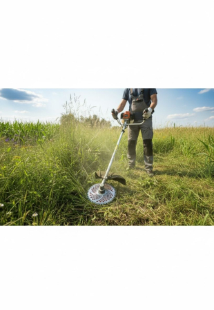 Disc Motocoasa Bombat cu Pastile Widia 40T, Cutit Circular de Defrisare Eficienta si Protectie Sol [2]