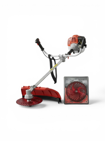 Disc Motocoasa Profesional cu Pastile Widia 255mm x 40T Rosu, Disc de Defrisare Arbusti si Vegetatie Dura [3]