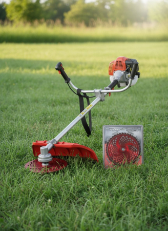 Disc Motocoasa Profesional cu Pastile Widia 255mm x 40T Rosu, Disc de Defrisare Arbusti si Vegetatie Dura [2]