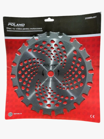 Discuri motocoasa - Disc Profesional Motocoasa cu Widia si Sens Dublu 40T, Cutit Circular Bilateral cu Durata de Viata Dubla