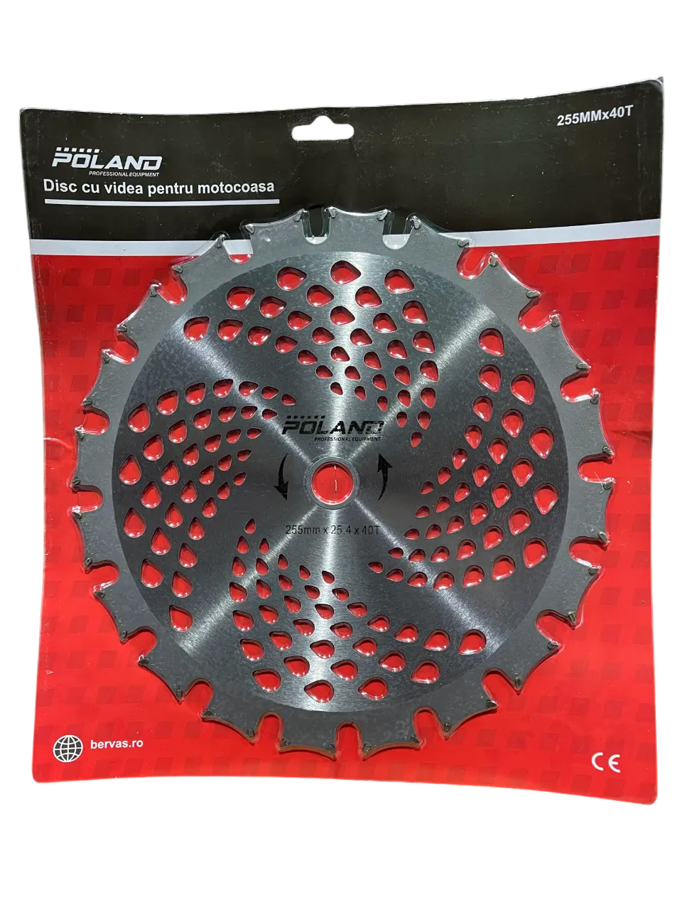 Discuri motocoasa - Disc Profesional pentru Motocoasa cu Widia si Sens Dublu 40T, Cutit Circular Reversibil Defrisare Arbusti
