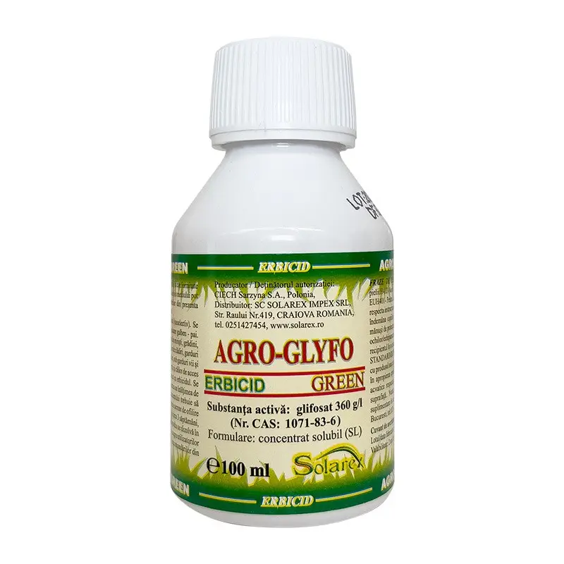 Erbicid - Erbicid Total Sistemic Agroglyfo Green 100 ml, Solutie Concentrata Combatere Buruieni si Pir Ieftin