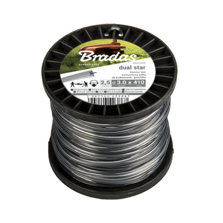 Fire motocoasa - Fir Motocoasa Profesional 2.7mm x 100m Stea Dual, Fir Trimer Bicomponent Ultra Rezistent