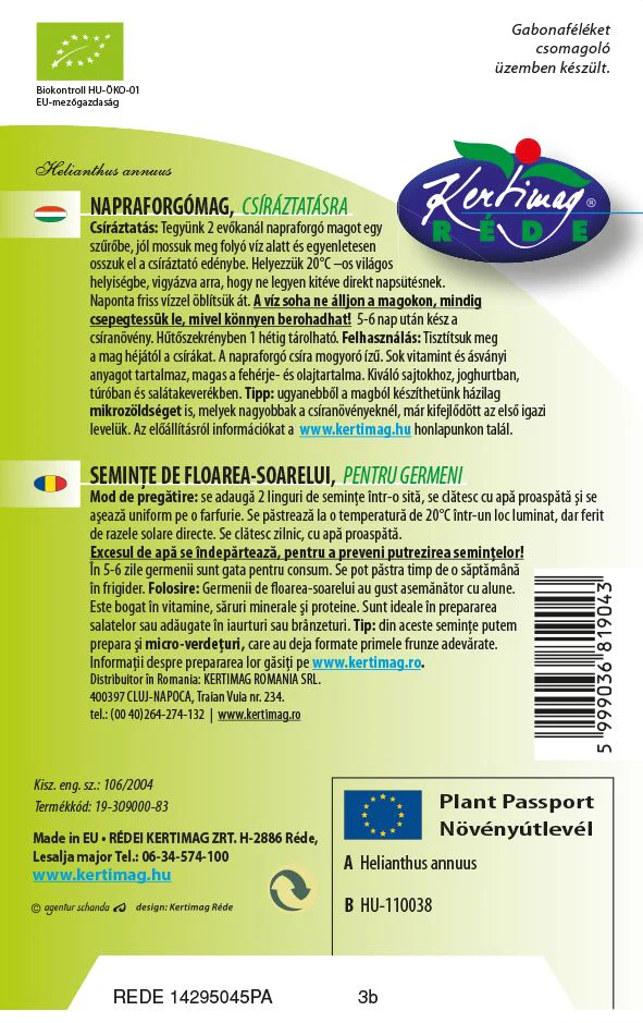 Floarea Soarelui Bio Germinare – Muguri Crocanti, Aroma Intensa [1]