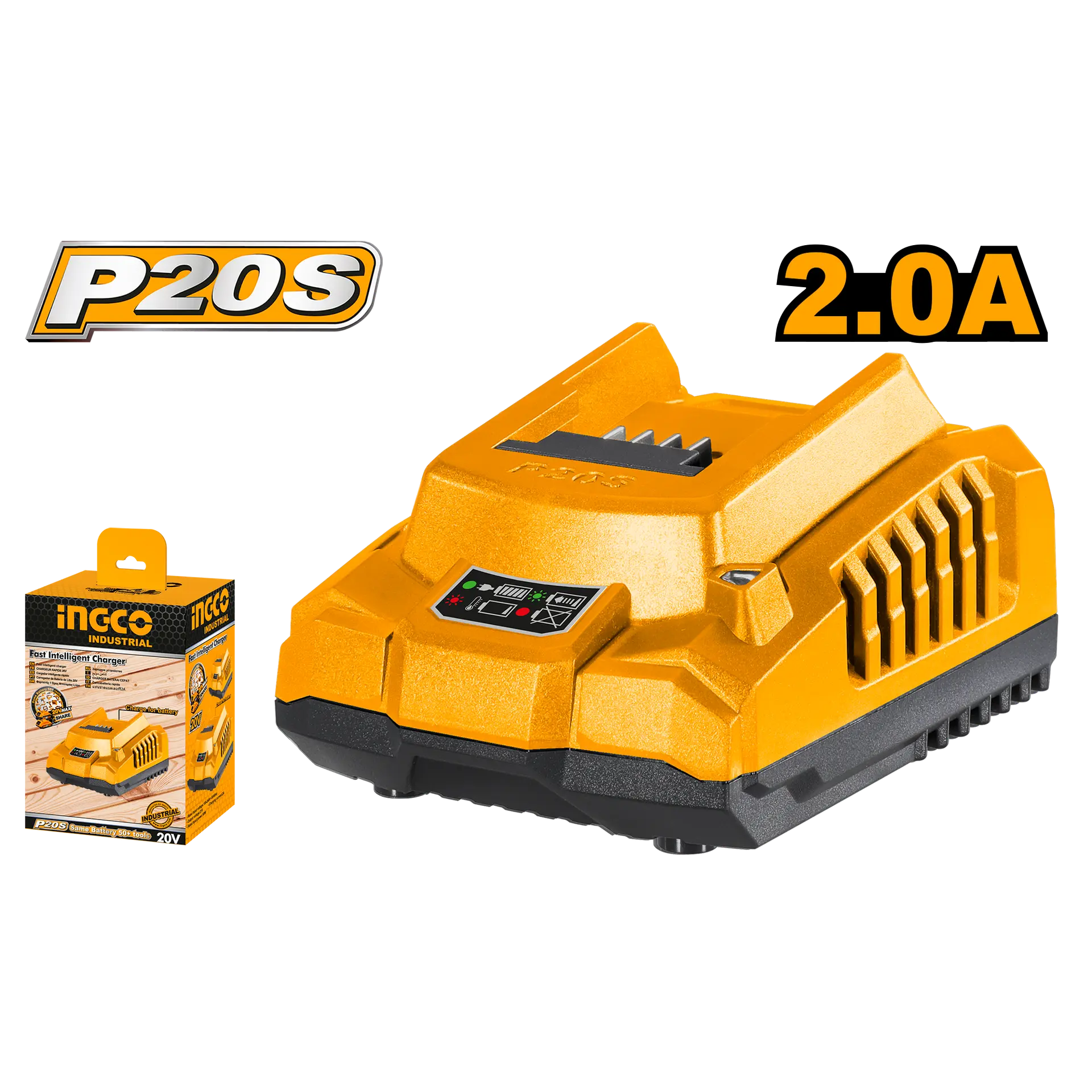 Acumulatori si Incarcatoare - Incarcator Rapid 20V cu 1 post INGCO P20S