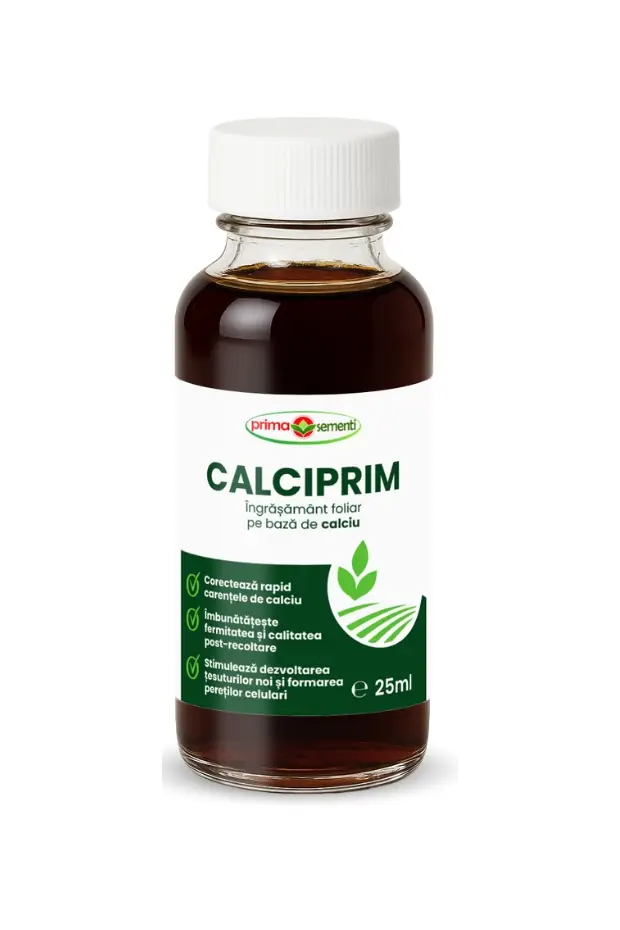 Ingrasaminte plante - Ingrasamant Foliar Calciprim 25ml pentru 10L Apa - Previne Putregaiul la Rosii si Legume