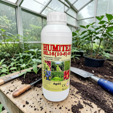 Ingrasamant Foliar Organic Humitex HL-16 (10-6)-03, 1 Litru, Biostimulator cu Acizi Humici si Fulvici [1]