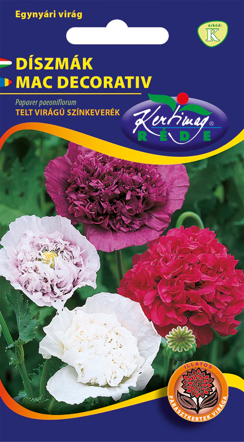 Seminte flori - Seminte Flori Mac Decorativ tip Bujor 0.5g Kertimag - Papaver Paeoniflorum Mix