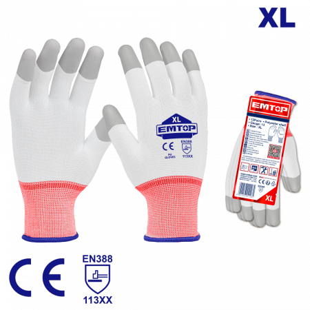 Echipament protectie gradina - Mănuși acoperite cu PU, mărimea XL