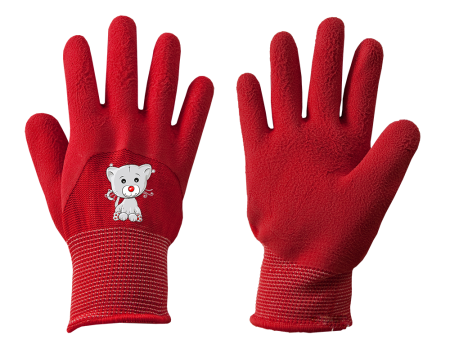 Echipament protectie gradina - Manusi de Gradinarit pentru Copii KITTY, Poliester cu Invelis Latex Piankowym, Marimea 4