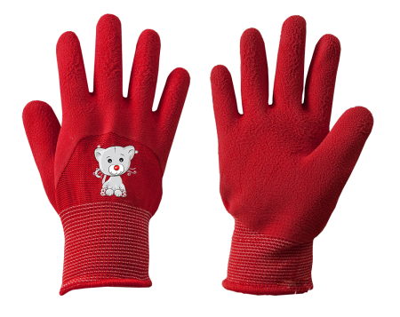 Echipament protectie gradina - Manusi de Gradinarit pentru Copii KITTY, Poliester cu Invelis Latex Spumat, Marimea 5