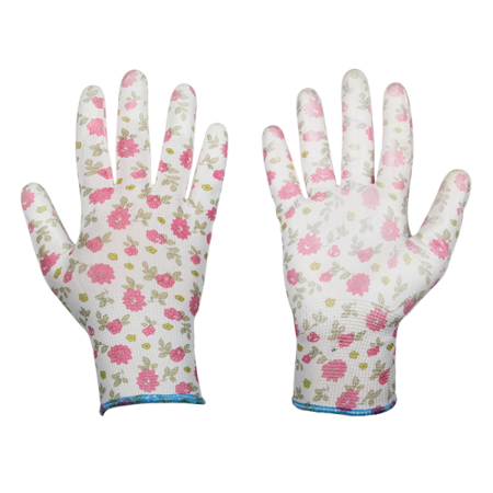 Echipament protectie gradina - Manusi de Gradinarit si Protectie PURE PRETTY, Poliester cu Invelis Poliuretan PU, Marimea 7