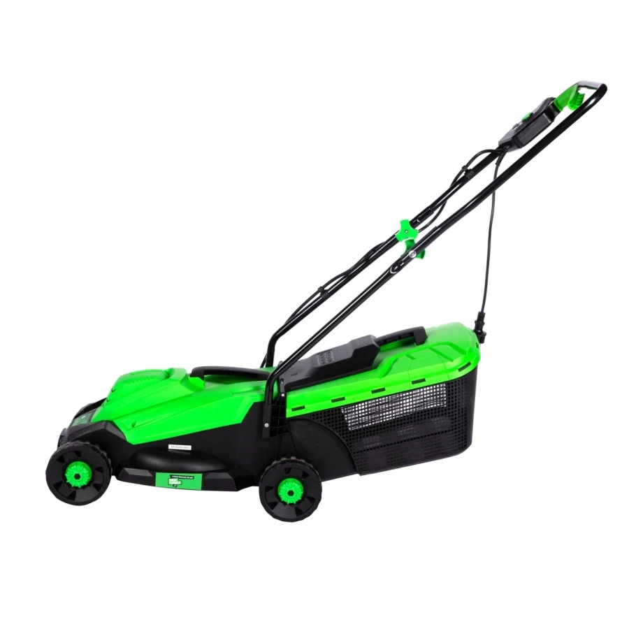 Masina Electrica de Tuns Gazon Micul Fermier 1.2kW, Masina de Taiat Iarba Latime 32cm cu Cos Colector 30L [2]