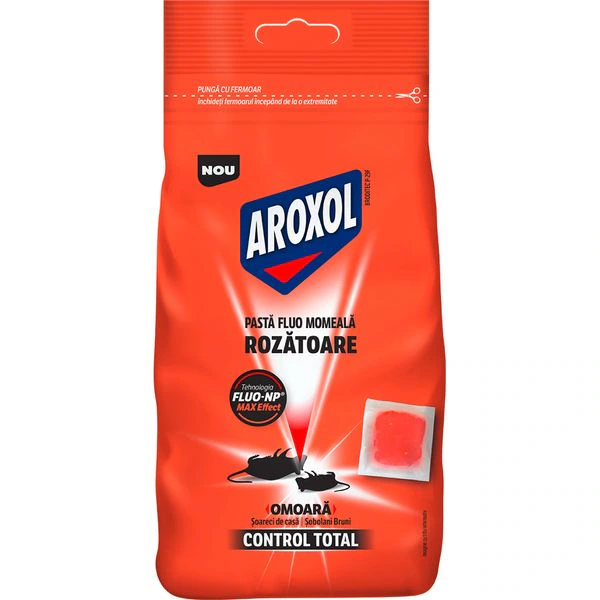 Raticide - Momeala Raticida Aroxol Pasta Fluo 150g, Otrava sub Forma de Pasta Proaspata pentru Soareci si Sobolani