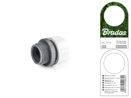 Mufa Reparare si Prelungire Furtun 1/2 cu Filet Exterior 3/4 Bradas, Conector Hibrid Irigatii [1]