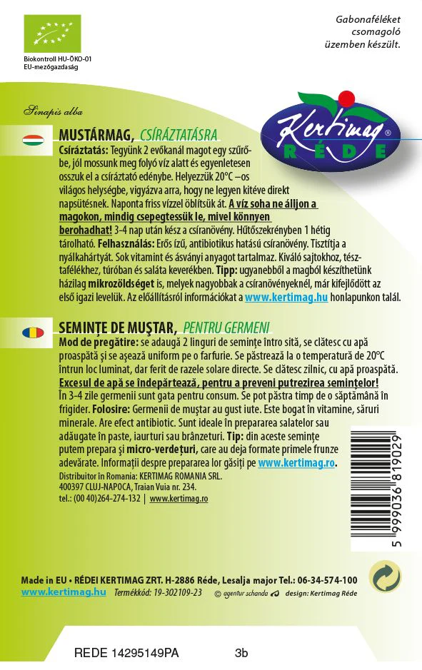 Mustar Bio pentru Germinare – Aroma Intensa, Muguri Vitaminizati [1]