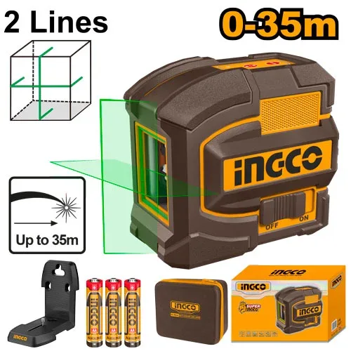 Nivela Laser Rosu Autonivelanta 0-35m HLL156601, Nivel profesionala cu Linii pentru Constructii si Solarii [1]