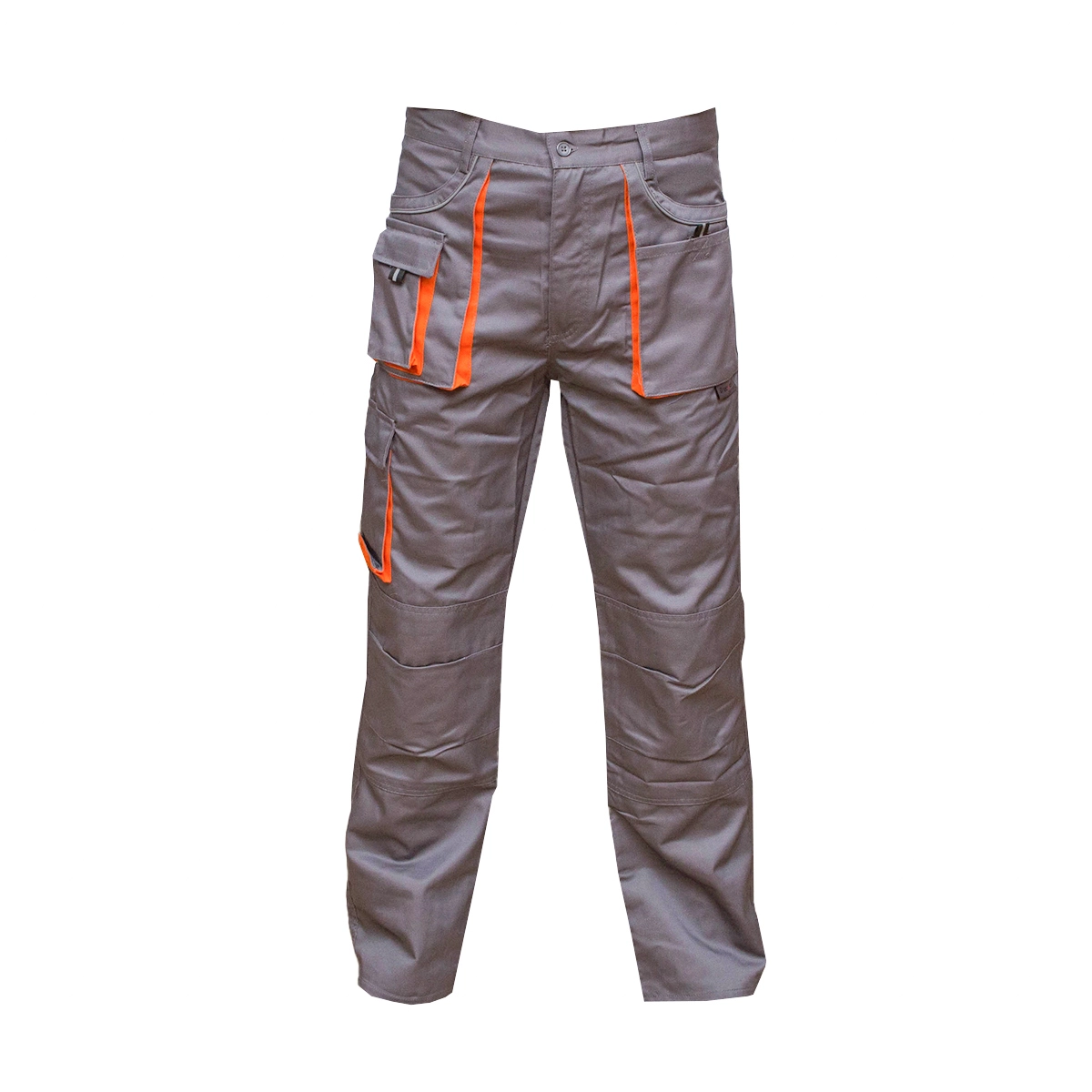 Echipament protectie gradina - Pantaloni de lucru gri cu portocaliu, marimea 52