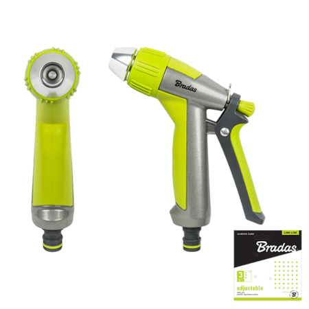 Accesorii irigat - Pistol de Irigat Metalic Profesional cu 3 Functii, Bradas LE-5107