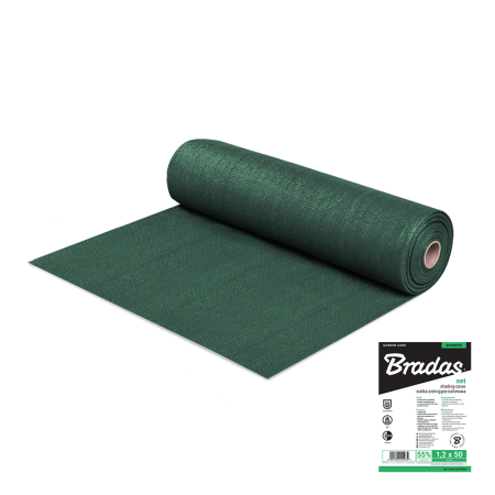 Diverse casa si gradina - Plasa de Umbrire 55% 1.2x10m Bradas, Paravan Protectie Solara si Gard de Curte 60g/mp