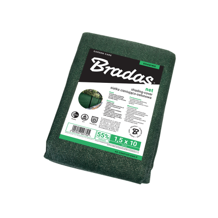 Diverse casa si gradina - Plasa de Umbrire 55% 2x10m Bradas, Paravan Protectie Solara si Gard Inalt de Curte 60g/mp