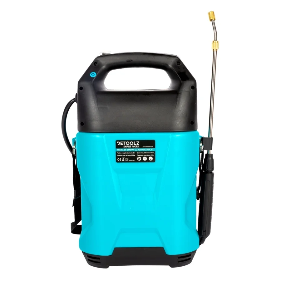 Pompa de stropit - Pompa de Stropit cu Acumulator Li-Ion 5L Detoolz, Vermorel Electric Compact Portabil cu Duza din Alama