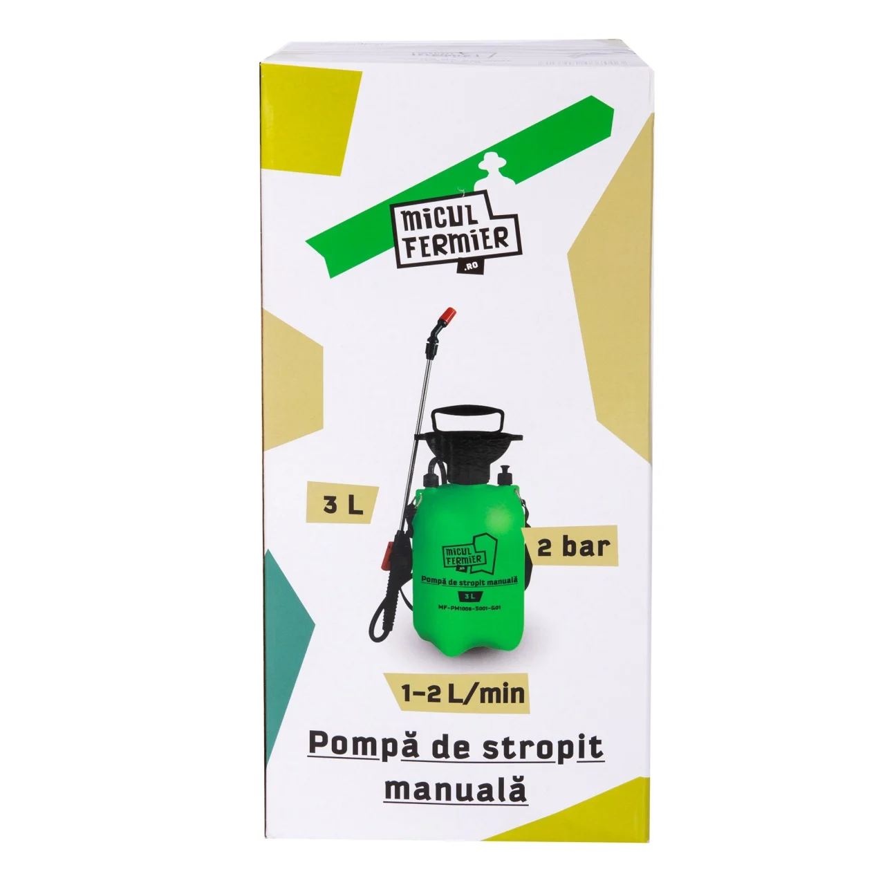 Pompa de Stropit Manuala Micul Fermier 3L, Vermorel Compact de Presiune pentru Flori si Rasaduri [2]