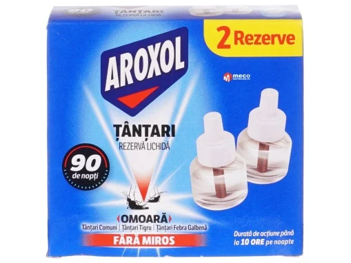Insecticid - Rezerva Lichida Anti Tantari Aroxol 35ml Pachet 2 Bucati, Solutie Insecticida pentru Aparat Electric