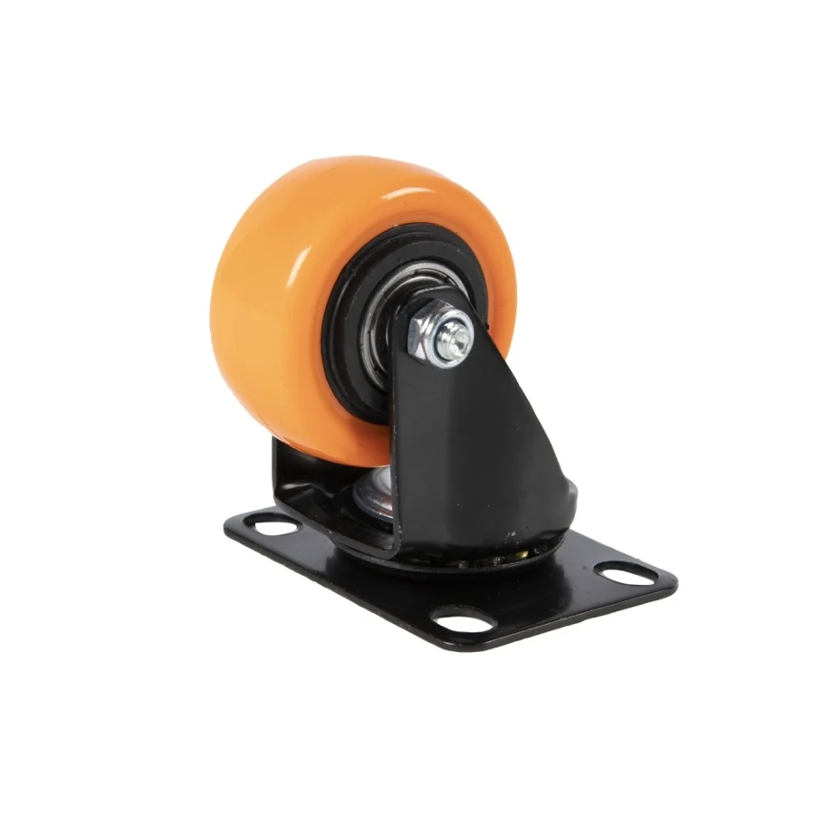 Diverse - Roata Pivotanta Micul Fermier, Diametru 50 mm, Placa de Fixare, pentru Carucioare si Mobilier