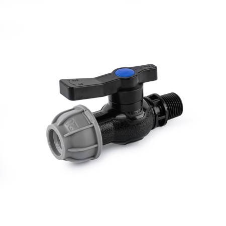 Accesorii irigat - Robinet Compresiune PE 20mm cu Filet Exterior 1/2 Bradas, Robinet cu Sfera PN10 pentru Irigatii