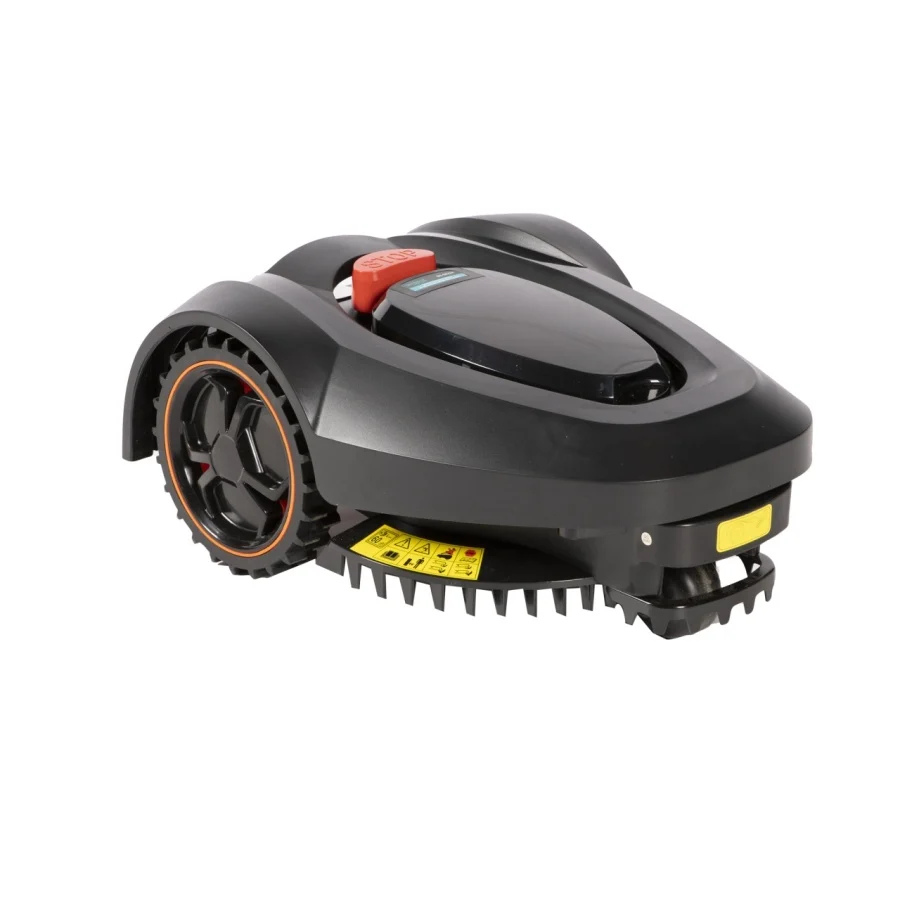 Motocoasa - Robot de Tuns Gazon 18cm Detoolz, Masina Automata de Taiat Iarba cu Acumulator 2Ah pentru Curte 600mp