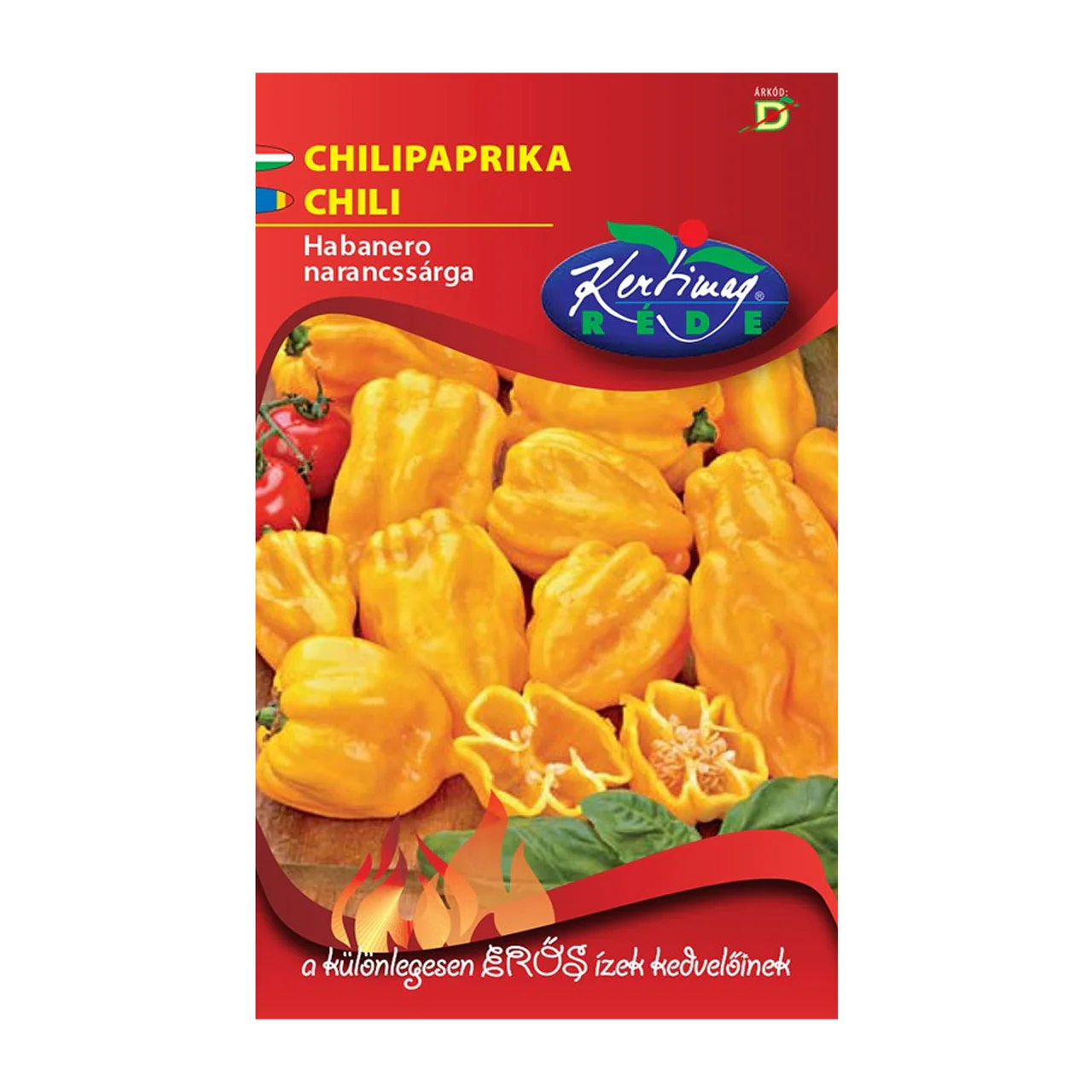 Seminte - Seminte Ardei Chilli Habanero Portocaliu, Pachet 20 Seminte, Foarte Iute si Aromat, Kertimag