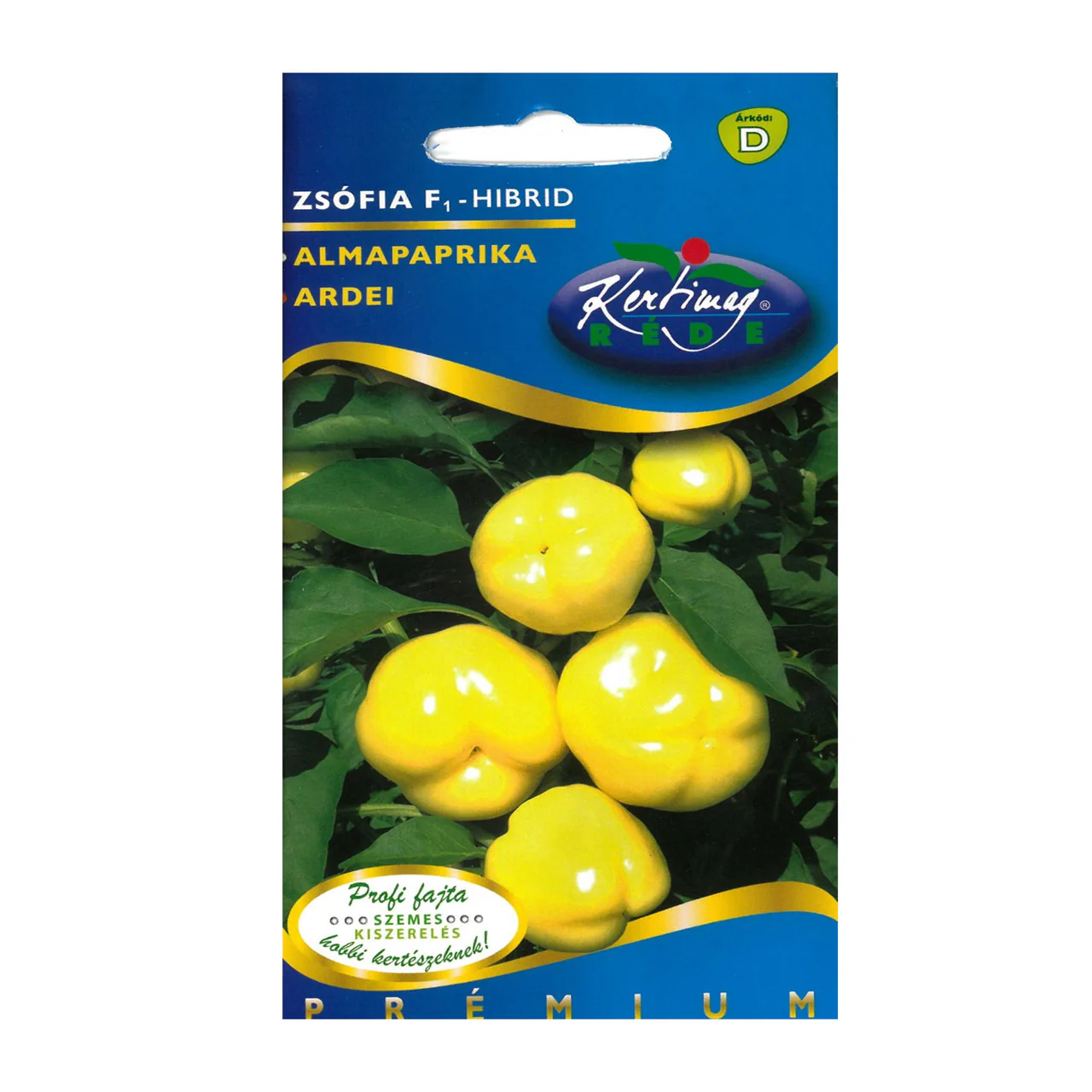 Seminte - Seminte Ardei Gras Zsofia F1, Pachet 20 Seminte, Hibrid Productiv Tip Blocky, Kertimag